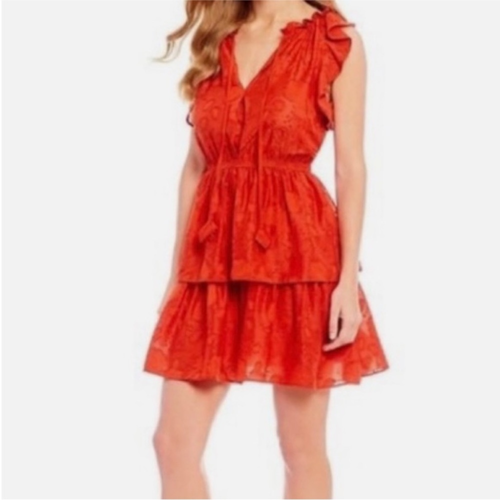 Chelsea & Violet Vibrant Orange Mini Dress